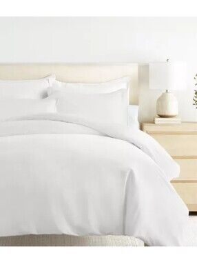 Becky Cameron 3 Piece Brushed Cotton Duvet Cover Set k/Cal K White